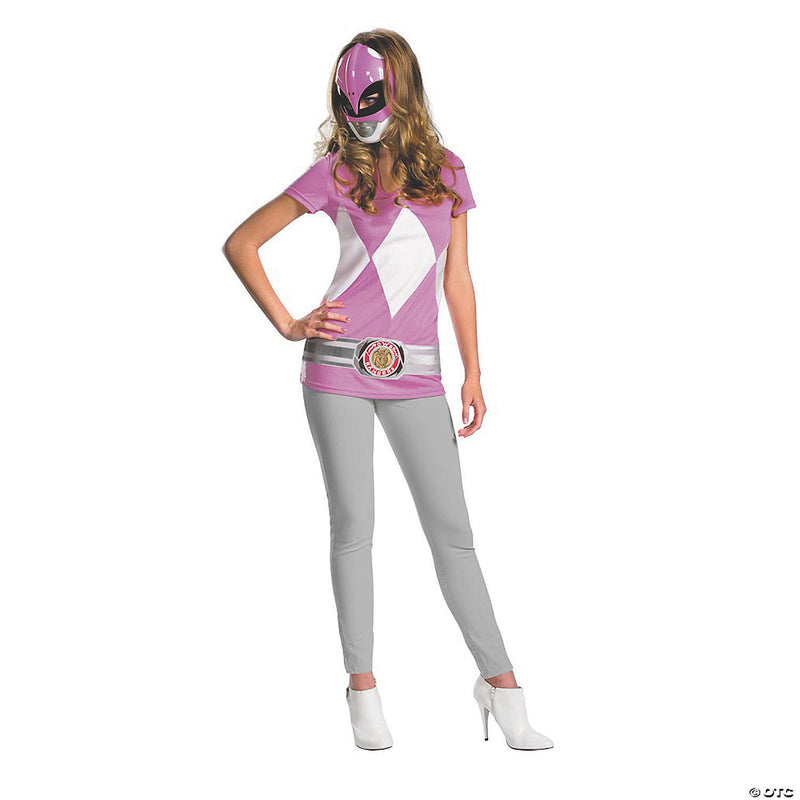 Teen Girl's Alternative Pink Ranger Costume - Standard - TEEN 7-9 - image 1