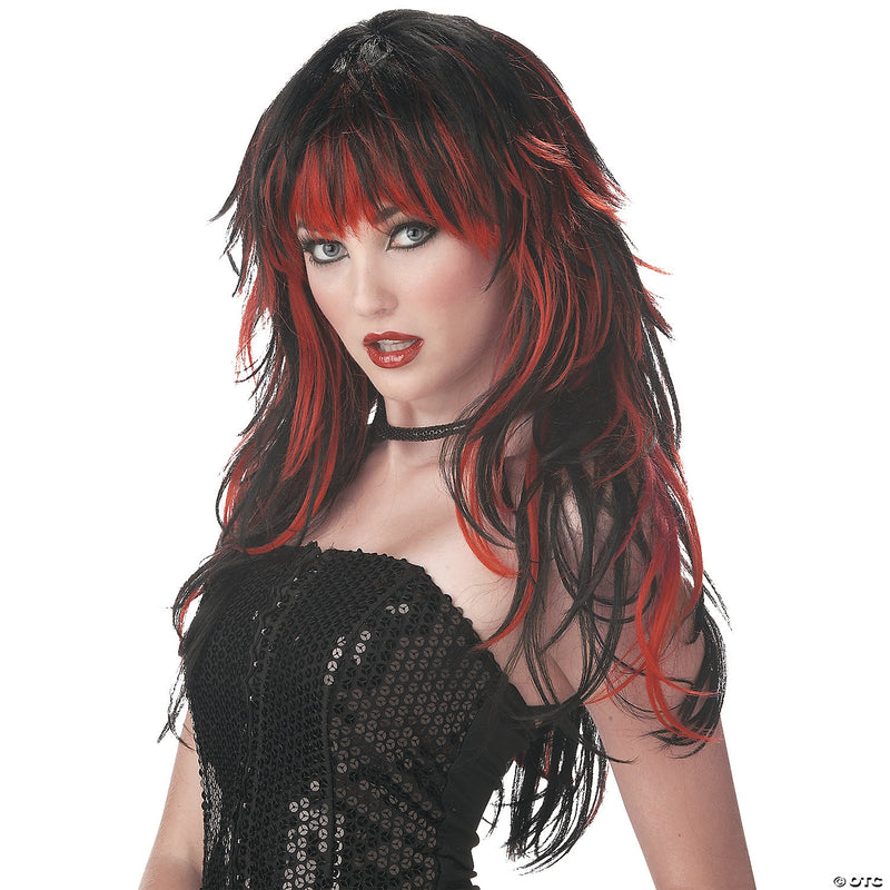 Tempting Tresses Red & Black Wig - image 1