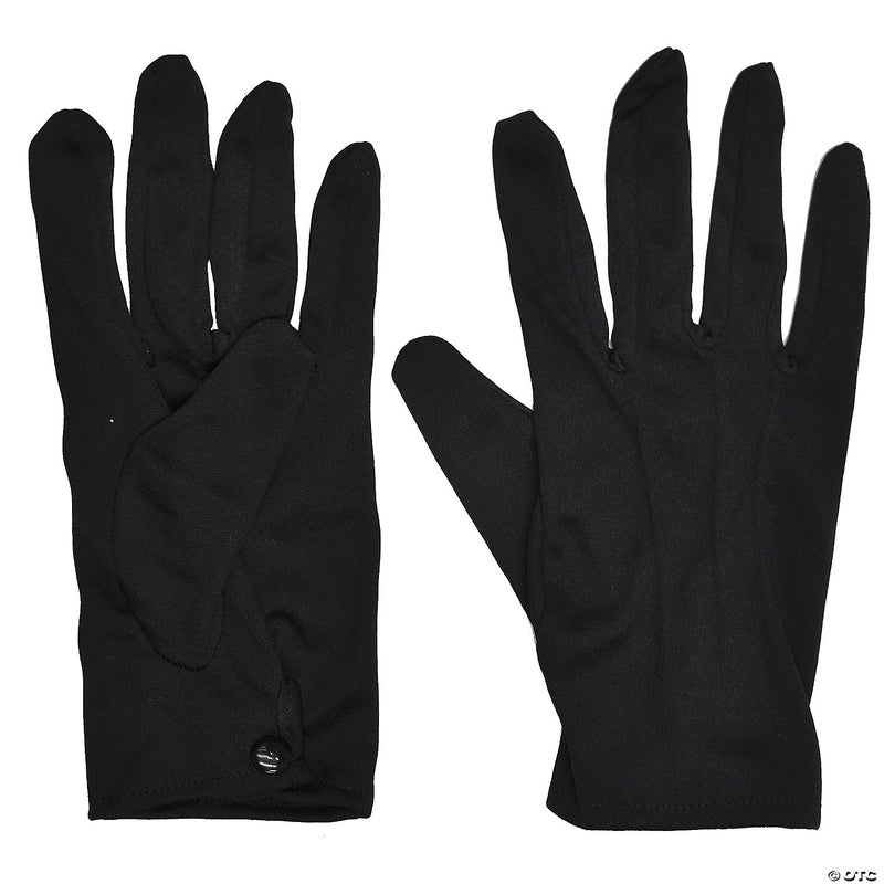 Theatrical Gloves With Snap | Costume-Shop.com - BLACK - image 1