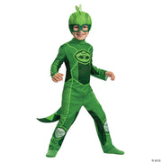 Toddler Classsic Megasuit PJ Masks Gekko Costume Large 4-6 - BOYS 4-6 - image 2