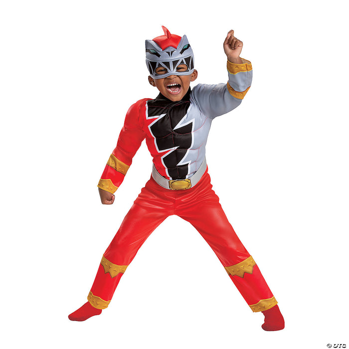 Toddler Muscle Dino Fury Red Ranger Costume Small 2T