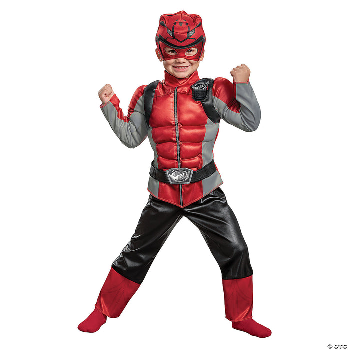 Toddler Boy's Beast Morphers Muscle Red Ranger Costume