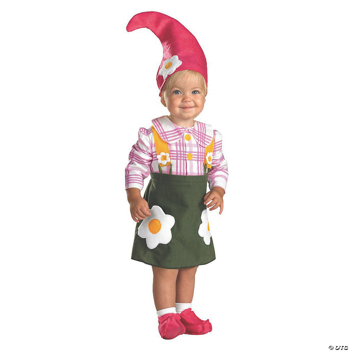 Toddler Girl’s Flower Garden Gnome Costume - 2T