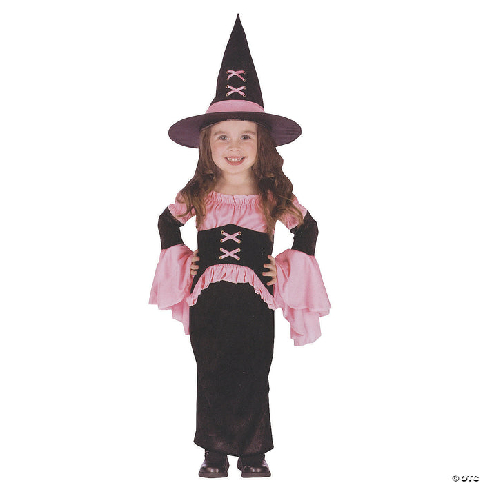Toddler Girl’s Pretty Pink Witch Costume - 2T-4T