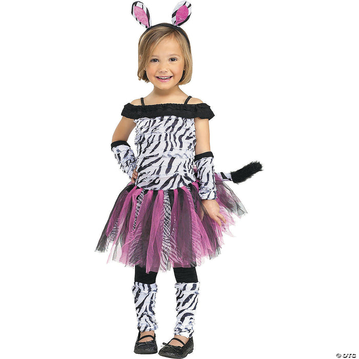 Toddler Girl’s Zebra Costume - 3T-4T