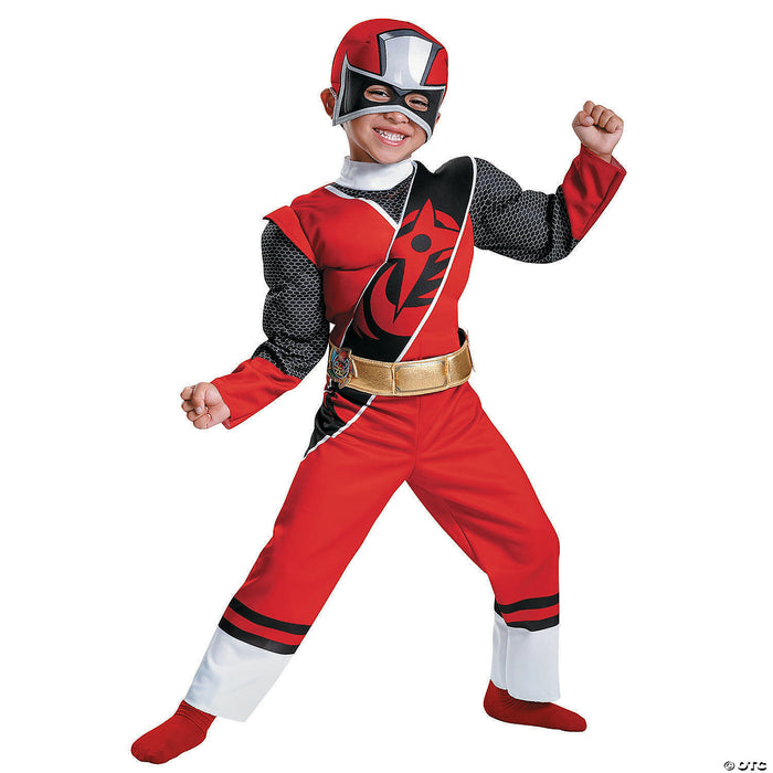 Kid's Muscle Ninja Steel Red Ranger Costume - Small