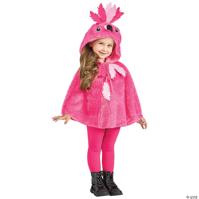 Toddler's Hooded Flamingo Cape