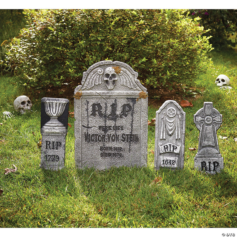Foam Tombstone Yard Decoration Set - 4 Pc. - image 1