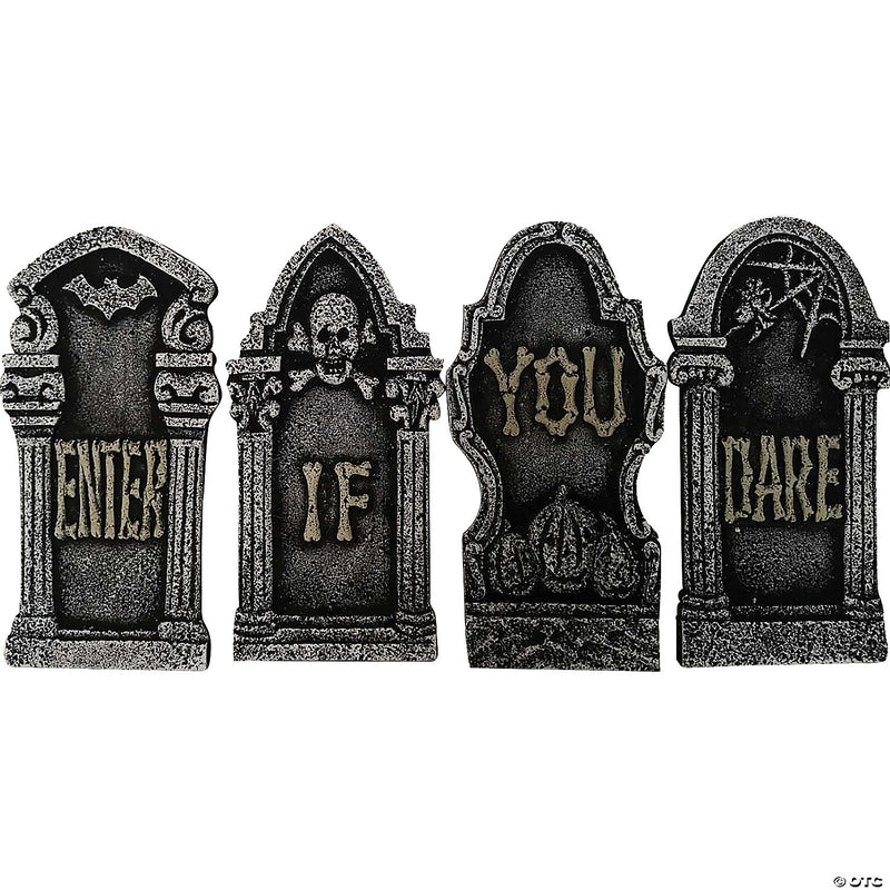 Enter If You Dare Tombstone Decoration Set - 4 Pc. - image 1