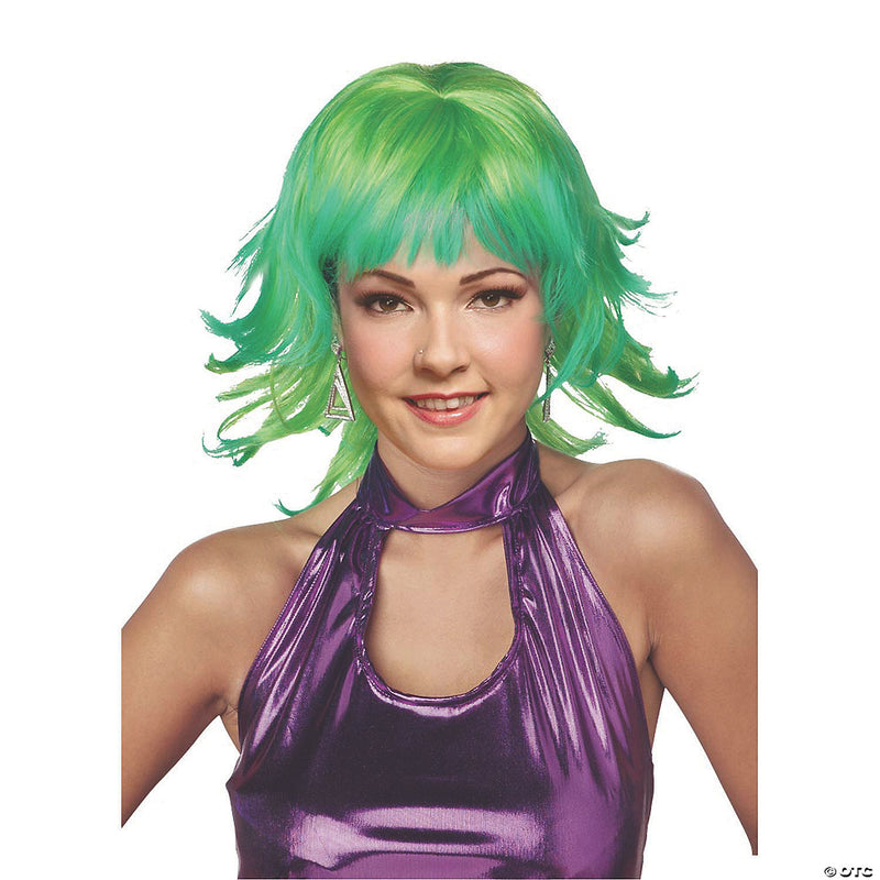 Trippy Shag Lemon Lime Wig - image 1