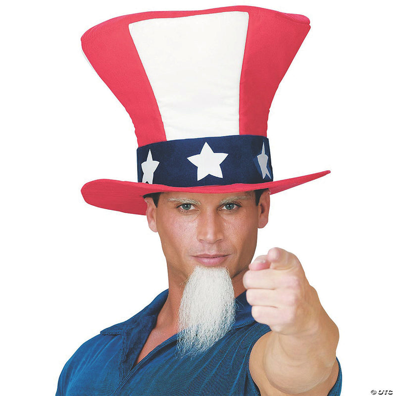 Uncle Sam Hat with Beard Adult Men’s Costume - image 1