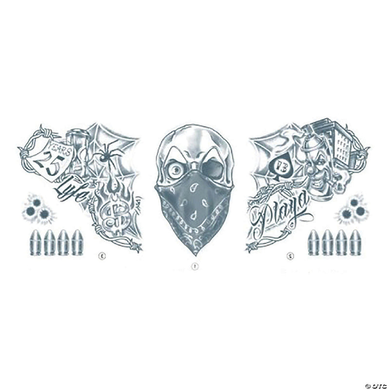 Vandal Temporary Neck Tattoo | Costume-Shop.com - image 1