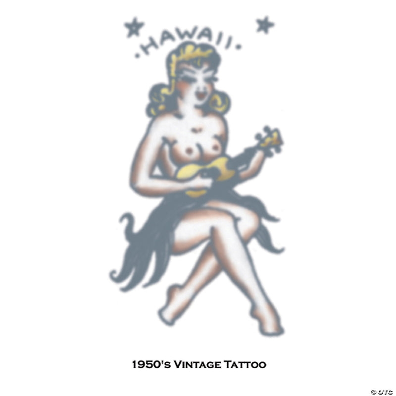 Vintage Girl Hawaii Tattoo - image 1