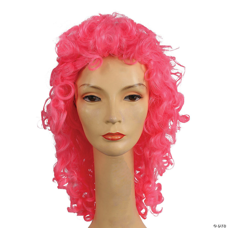 Wavy Disco Clown Wig - HOT PINK - image 1