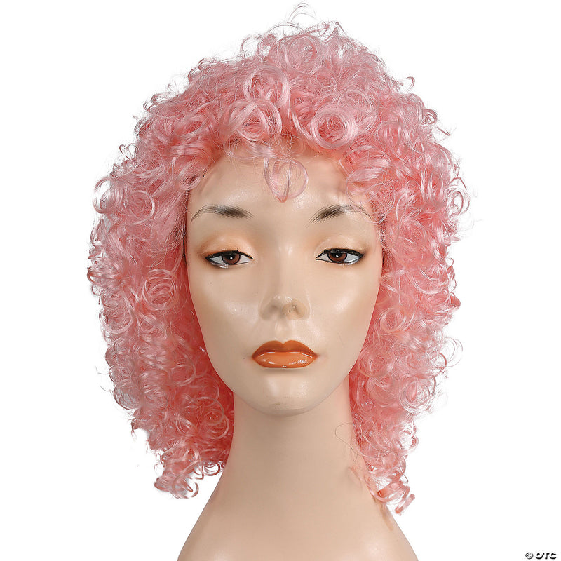 Wavy Disco Clown Wig - HOT PINK - image 2
