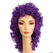 Wavy Disco Clown Wig - HOT PINK - image 4