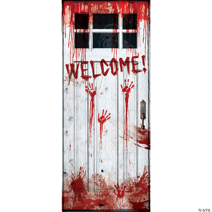 72" x 30" Bloody Welcome Door Cover