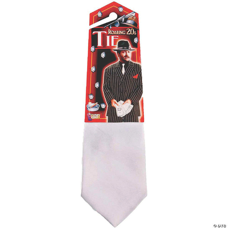 White Gangster Tie | Costume-shop.com