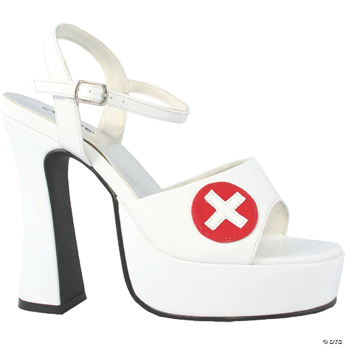 White Sexy Nurse Shoes - Size 7
