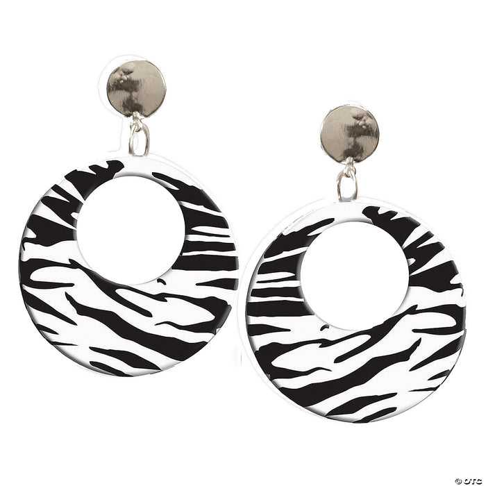 White Zebra Earrings