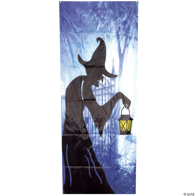 Witch with Lantern Door Curtain Decoration - image 1
