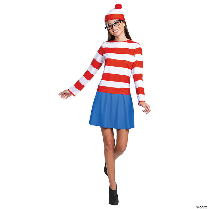 Women's Classic Where's Waldo Wenda Costume Medium 8-10