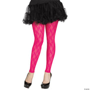 Women's 80s Lace Footless Tights | Costume-Shop.com - GREEN - image 2