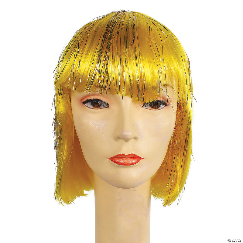 Budget-Friendly Tinsel China Doll Wig - PURPLE-DARK - image 3