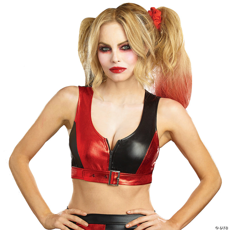 Women's Black & Red Harlequin Top - MED/LRG - image 1