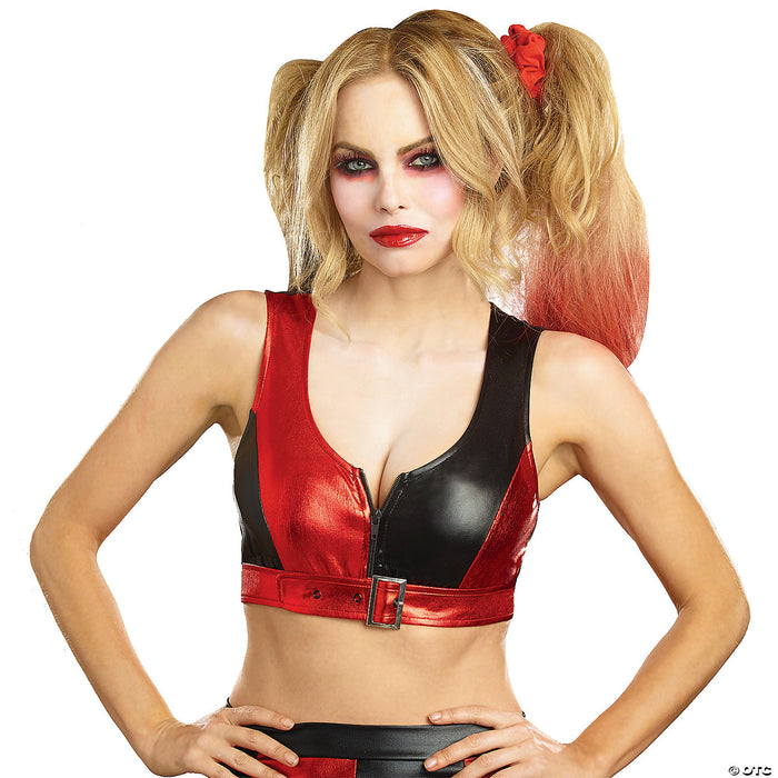 Women's Black & Red Harlequin Top