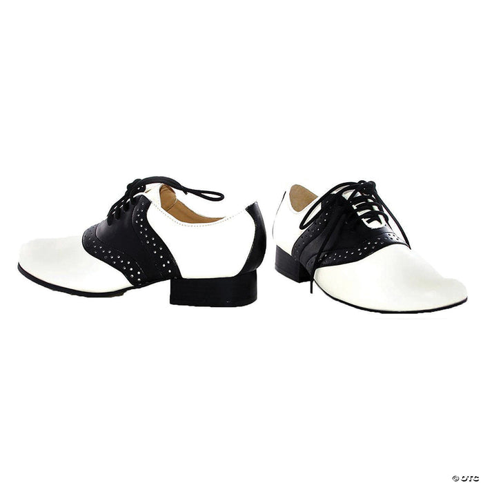 Women's Black & White Saddle Shoes - Large