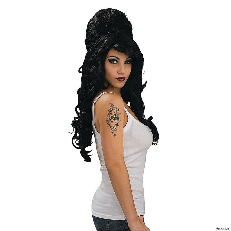 Women's Black Beehive Wig - image 1