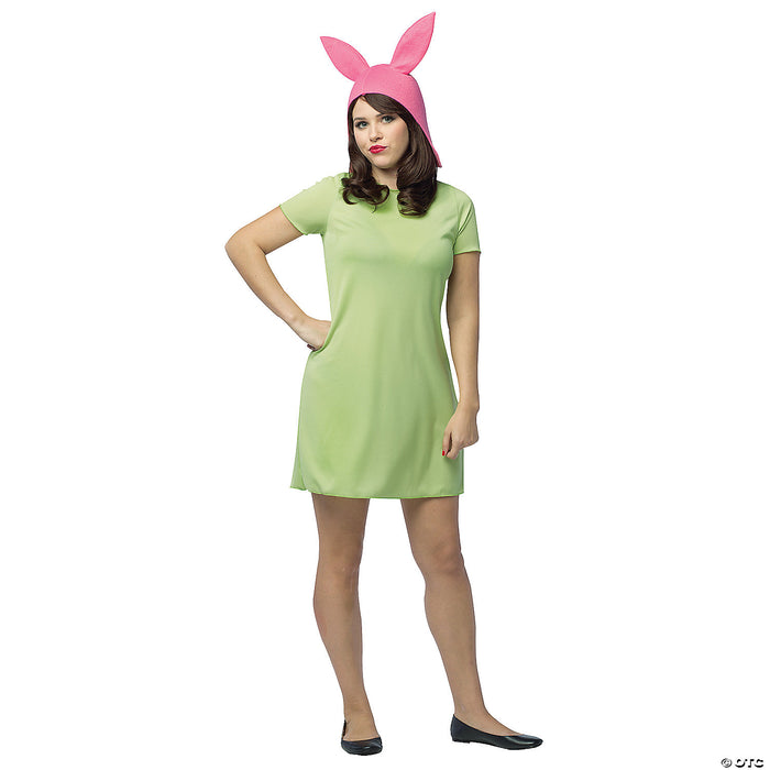 Hop Into the Fun! Women's Bob's Burgers Louise Costume - Channel Your Inner Trickster! 🐰💚