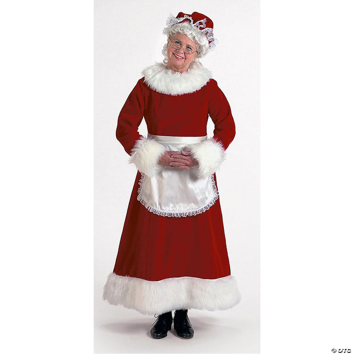 Women’s Burgundy Velvet Mrs. Claus Costume - XL