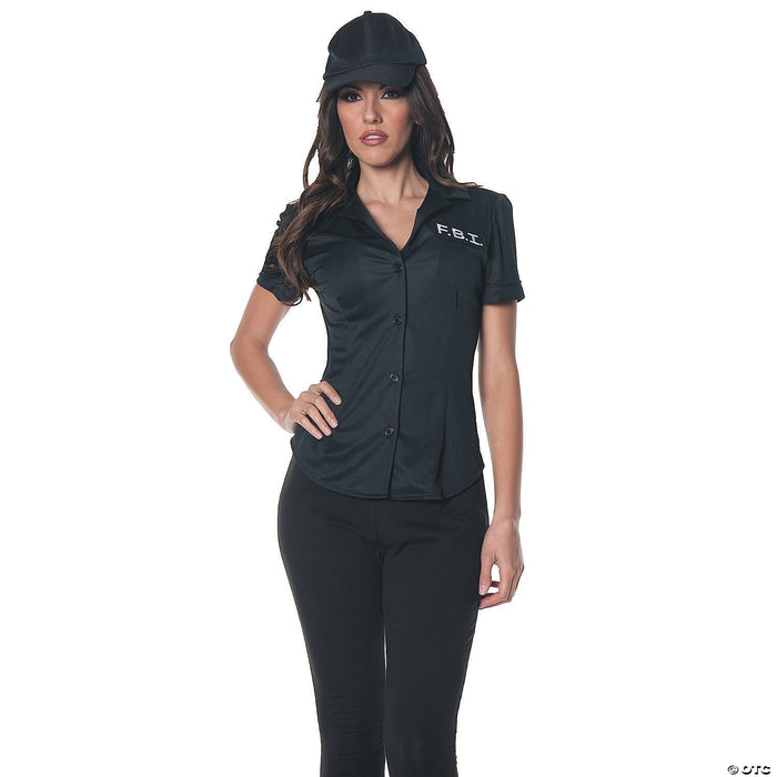 Women's FBI Fitted Shirt Costume - Large