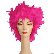 Phyllis Diller Feather Wig - BLACK - image 3
