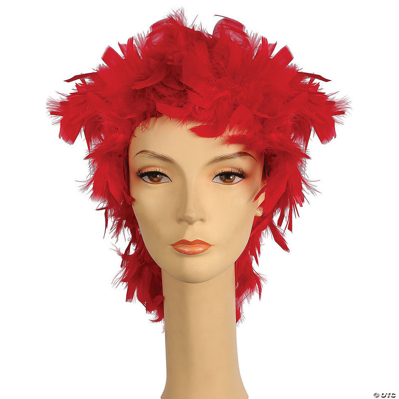 Phyllis Diller Feather Wig - BLACK - image 4