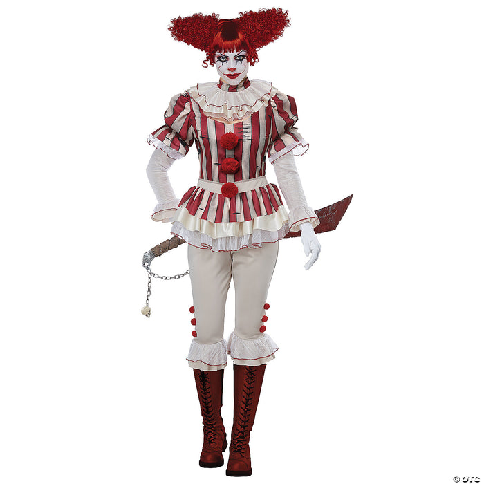 Women's Fiendish Clown Costume