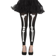 Women's Footless Bone Tights | Costume-Shop.com - MULTICOLOR - image 3