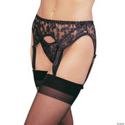 Women's Garter Belt With Lace | Costume-Shop.com - BLACK / ONE SIZE - image 1