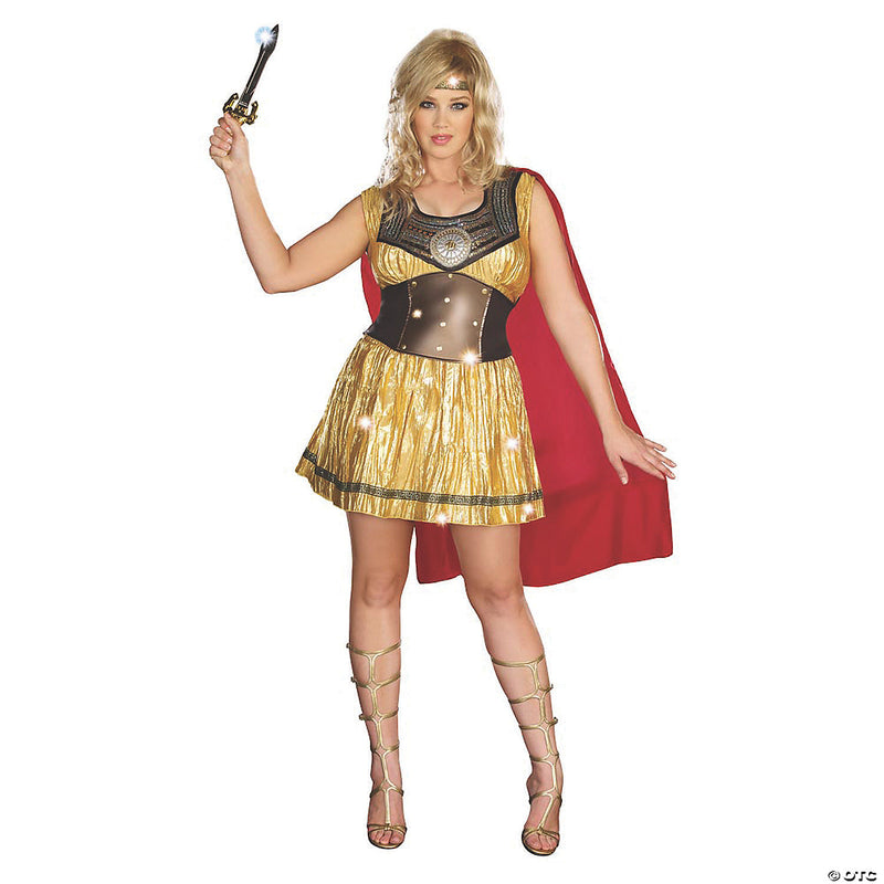 Women's Golden Gladiator Costume - WOMEN 10-14 - image 2