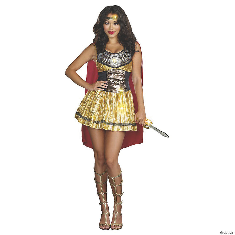 Women's Golden Gladiator Costume - WOMEN 10-14 - image 1