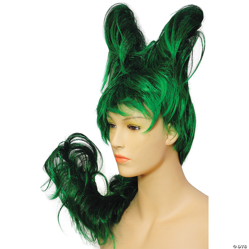 Wire-Built Hair Sculpture Wig - GREEN-FOREST - image 1