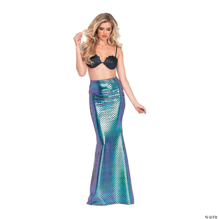 Women's Iridescent Scale Mermaid Skirt - Small