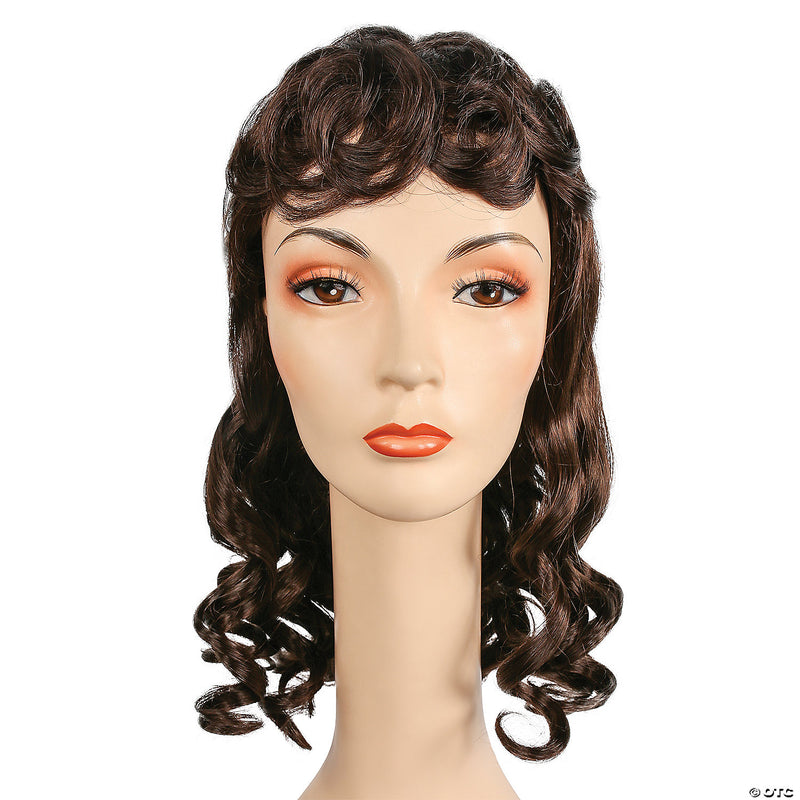 Curly 1940s Movie Wig - BLACK - image 3