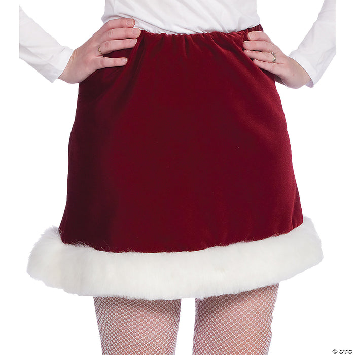 Women's Mrs. Santa Velveteen Skirt - One Size Fits Most