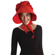 Women's Oversized Victorian Bonnet - RED - image 1