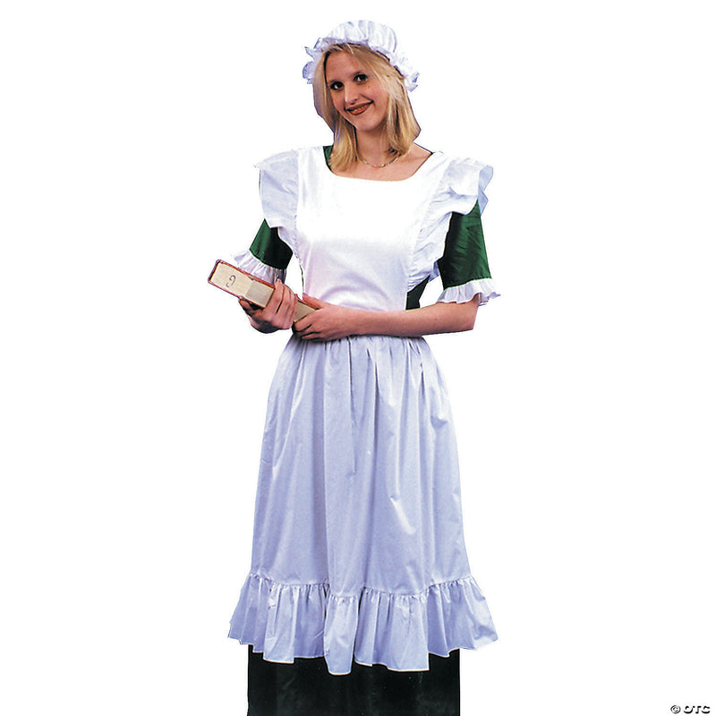 Women’s Pinafore Mob & Cap Costume - Standard - ONE SIZE - image 1