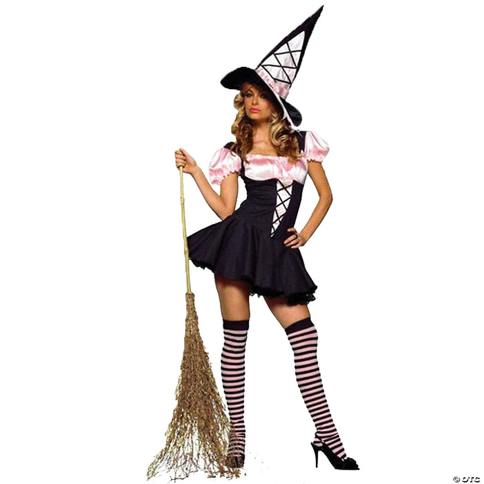 Women's Pink & Black Witch Costume