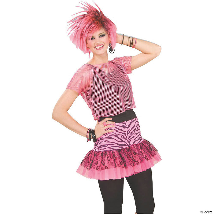 Women’s Pink Pop Party Skirt Costume - Standard